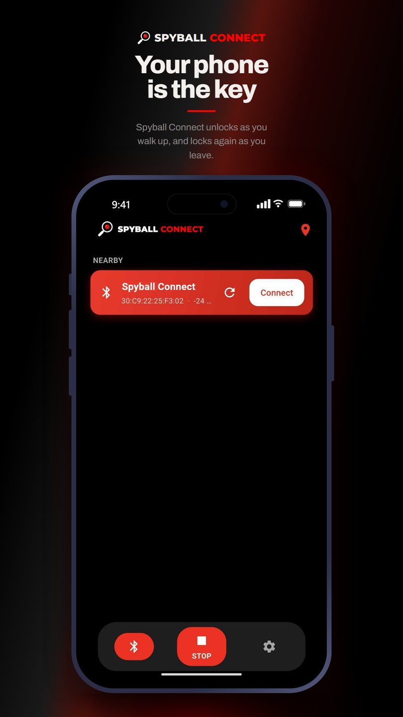 Your phone is the key — unlocks as you walk up and locks again as you leave